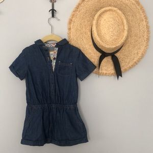 Mini BODEN Denim Romper